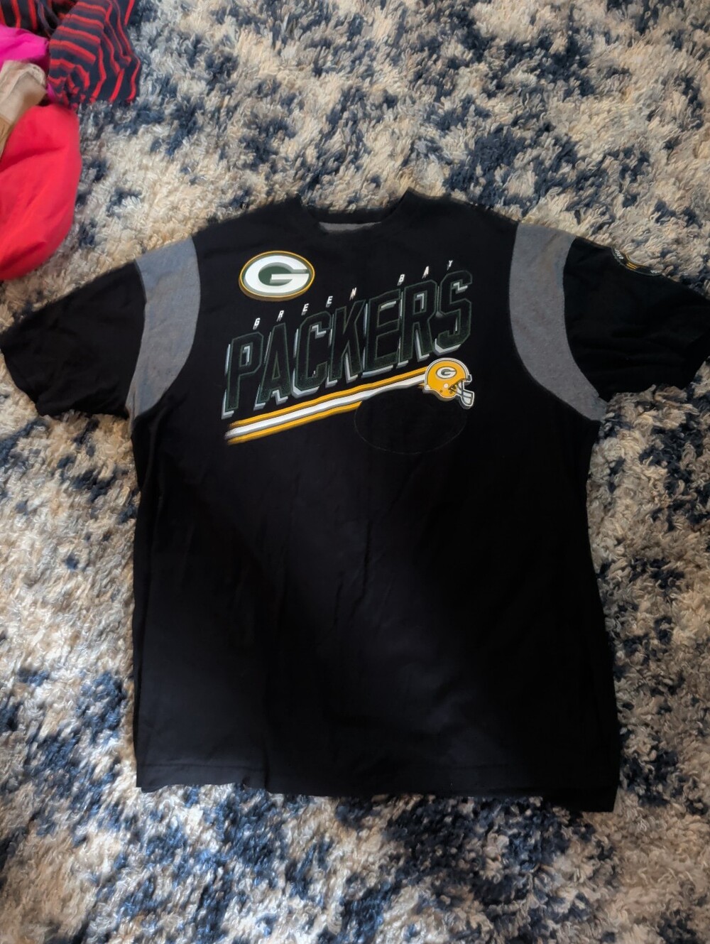 Green Bay Packers Mens  Black & Gray Tee